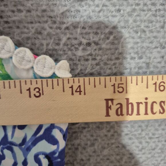 Lilly Pulitzer Girls Little Kinley Special Delivery Lace Blue Pink Dress 12 - Picture 9 of 9